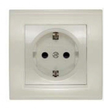 Розетка с/з слон, кость Бриллиант СП, 16А, 220В (7948844) 