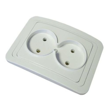 Розетка с/п 2 м белая Валери