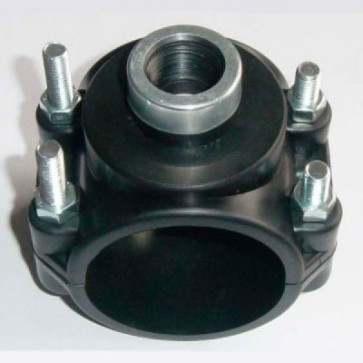 Седелка ПЭ с внут. труб. резьбой 75 - 1 1/4 АСТОРЕ 4 болта (обж. ) (Италия)