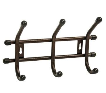 Вешалка настенная 280*215*85 мм (3 крючка) медный антик ВНТ3