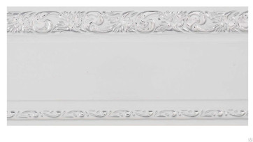 Витраж карниз 3-х рядный 1,6 м, бел.глянец хром