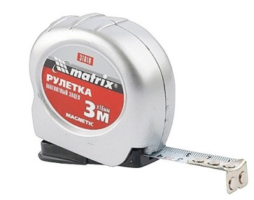 Рулетка 3 м х 16 мм, магнитный зацеп Magnetic MATRIX