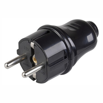 Вилка MAKEL пластик с з/к черная, белая 