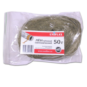 Лен сантехнический 50 г. (пакет) UNIFLAX