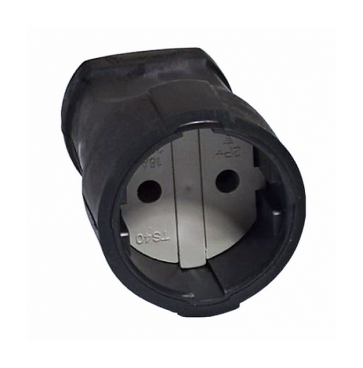 Штепсельный разъем с/з 16А 250В (АБС-пластик, черный) Makel