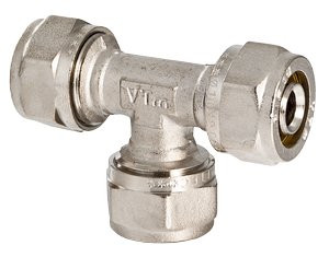 Тройник 26х20х26 ц/ц/ц Vertum