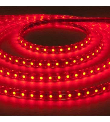 Лента светодиодная 220V 4,4W 60Led 3528 IP65 красный