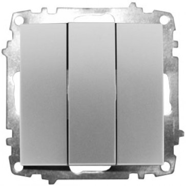 Выкл. серебро с/п 3 кл. механихзм NILSON TOURAN (Thema) 