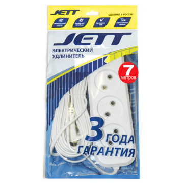 Удлинитель Jeet ШВВП 7М 6А белый