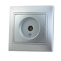Розетка TV с/п Мира метал/сер. оконеч. Lezard
