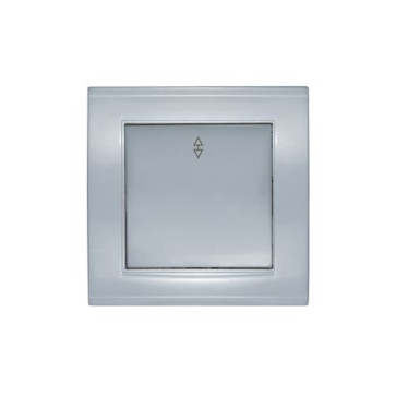 Выключатель 1кл. прох. серебро Бриллиант СП, 10А, 220В (7949629) 