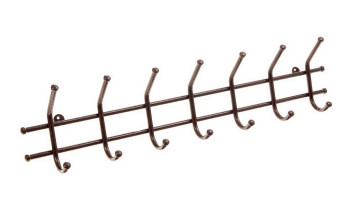 Вешалка "Норма 7", металл, медный антик