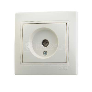 Розетка TV с/п Мира крем/крем. прох. Lezard 701-0303-129