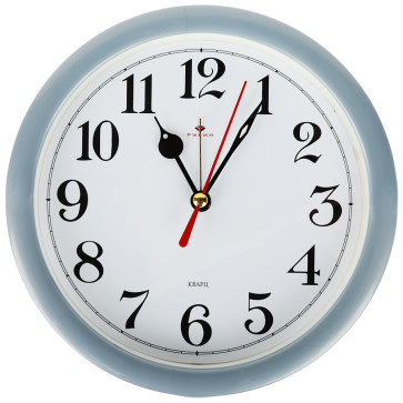 Будильник пластиковый 15см цвет серый