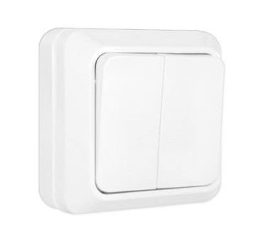 Выкл. о/п 2 кл. белый Олимп 