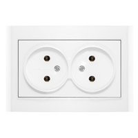 Розетка 2-ая б/з бел. Бриллиант СП, 16А, 220В (7947519) 