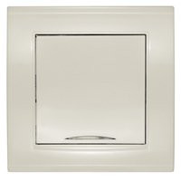 Выключатель 1кл. с подсв. слон, кость Бриллиант СП, 10А, 220В (7948615) 