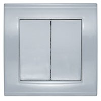 Выключатель 2кл. серебро Бриллиант СП, 10А, 220В (7949650)