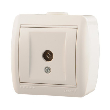 Розетка TV о/п Ната бел.прох. Lezard