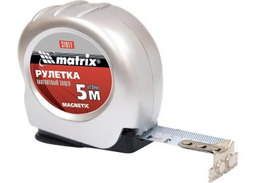 Рулетка 5 м х 19 мм, магнитный зацеп Magnetic MATRIX