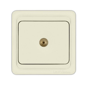 Розетка телевизионная слоновая кость1-м Валери