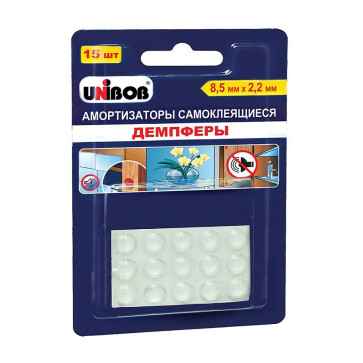 Амортизаторы самоклеящиеся (демпферы) 8,5 мм x 2,2 мм, прозрачные, 15 шт