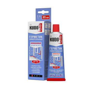 Герметик KUDO KST-100 силиконовый универсальный прозрачный, в тюбике 85 мл