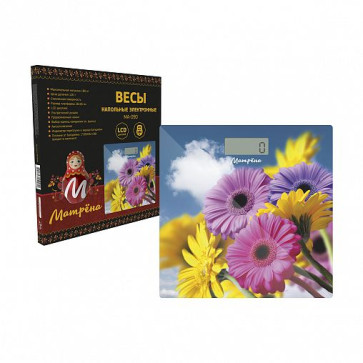 Весы напольные электронные "МАТРЕНА" МА-090 (ГЕРБЕРЫ)