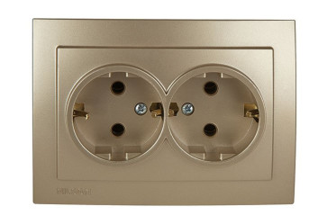 Розетка золото с/п 2-я с/з NILSON TOURAN (Thema) 