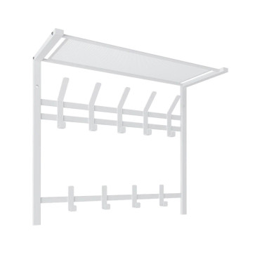 Вешалка настенная с полкой ЗМИ 60, 5 крючков, 61,5 x 22 x 26,3 см, медный антик