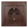 Розетка 1-м с/з с/у 16А-250В, Plano. венге