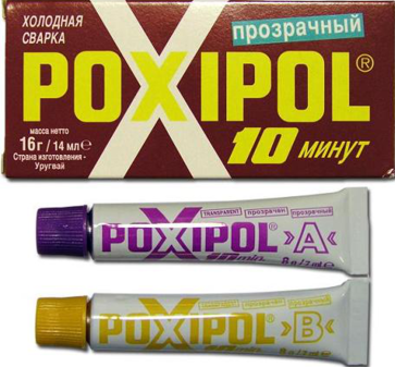 Холодная сварка "POXIPOL" прозрачный, металл