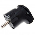 Вилка угловая с з/к Универсал 16А (еврослот)