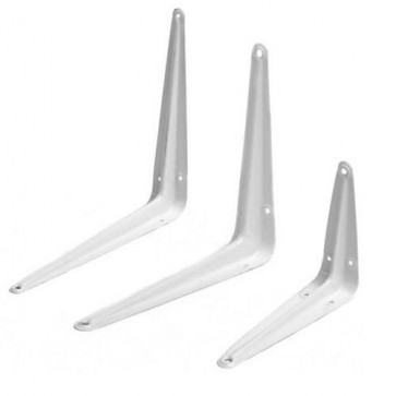 Кронштейн угловой с ребром 125х150 мм, белый Сибртех 