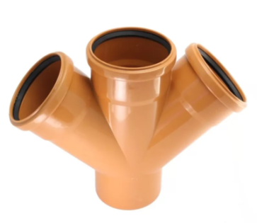 110/110 Крестовина угол 45 ПОЛИТЭК наруж 110110145