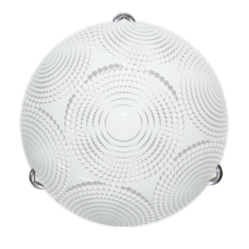 Светильник "Дюна" Горошек d300 белый/глянец/хром 2х60W Е27