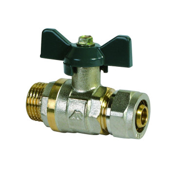 Кран шар для м/п трубы 3/4*20 нар/ц FRAP