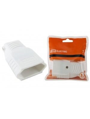 TDM штепсель 10А 250В (АБС-пластик,угловой,белый)