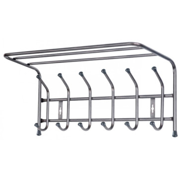 Вешалка настенная с полкой 600*238*268 мм (6 крючков) ВП6/БЖ бежевый металлик