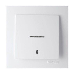 Выкл. бел. с/п 1 кл. прох мех-зм NILSON TOURAN (Thema)