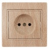 Розетка 1-м б/з с/у 16А-250В, Plano. сосна
