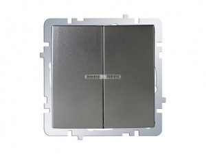 Выкл. антрацит 2 кл. с подсв механизм NILSON THEME