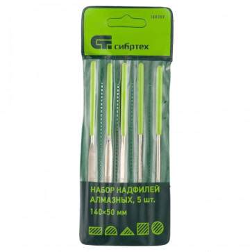 Набор надфилей алмазных, 140х50х3, 5 шт. СИБРТЕХ