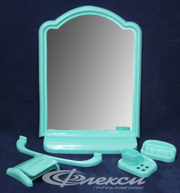 Набор д/ван ком с зерк АЛИСА (6 пред) салатовый 