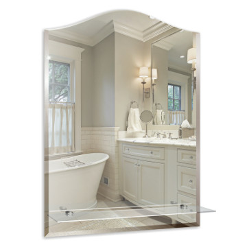 Зеркало MIXLINE "Сириус-Люкс" 490*670 с полкой и фацетом 