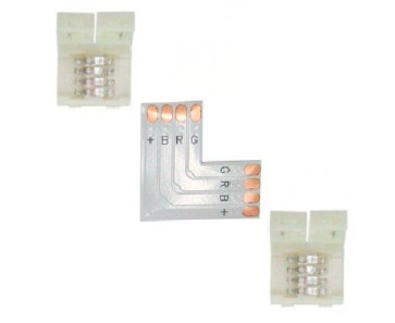 Ecola Комплект соед, пласт для зажим разьема+2 зажима 4-х конт,