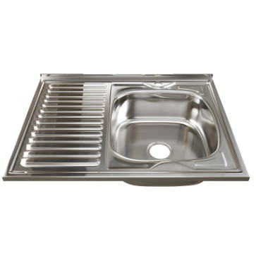 Мойка 60х80 (0,8) прав вып 3 1/2 MIXLINE 18см с сифоном