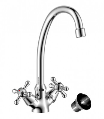 Смеситель для кухни 1/2 кер ROSSINKA Y02-71U Крест высок. излив