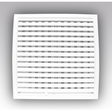 Решетка вент. 150*150 1515РРП Ivory с динамичными жалюзи, разъемн, АБС