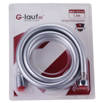 Шланг душевой 150 см имп/кон Glauf URG-1314 блист. (свободное вращен. , ПВХ)